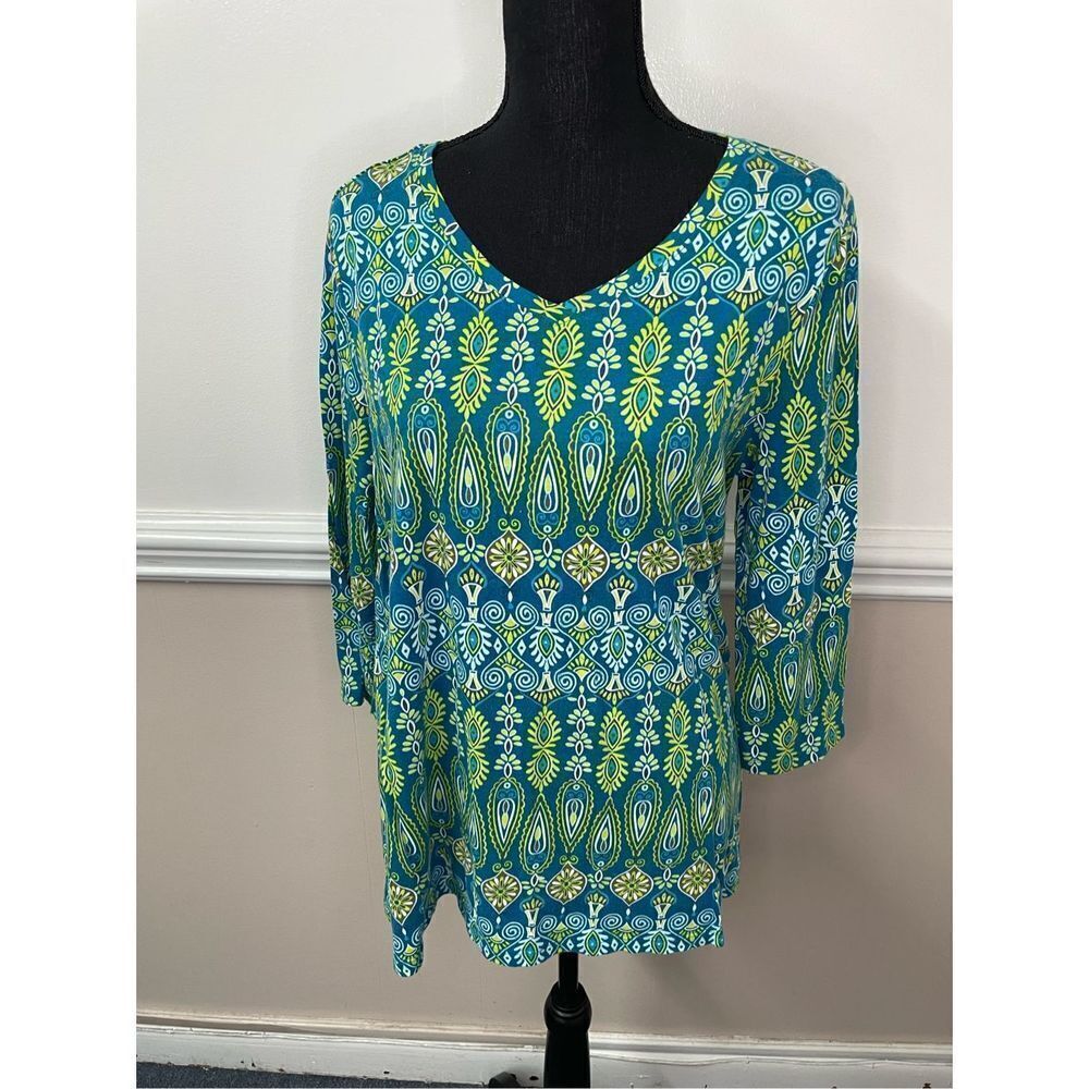 Kim Rogers 3/4 Sleeve Blouse Size X-Large